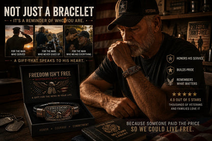 🏆Flash Sale⚡ 5K+ SOLD! usFREEDOM ISN’T FREE – Veteran Tribute Bracelet