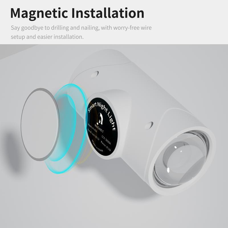 Smart Rechargeable LED Night Light with Motion Sensor – RGB Gradient Ambient Lighting
