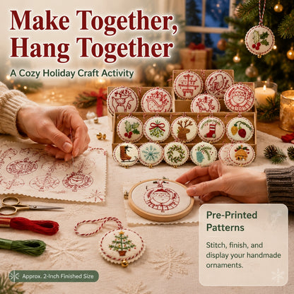 Christmas Sale🔥Hand Embroidery Christmas Ornaments kit
