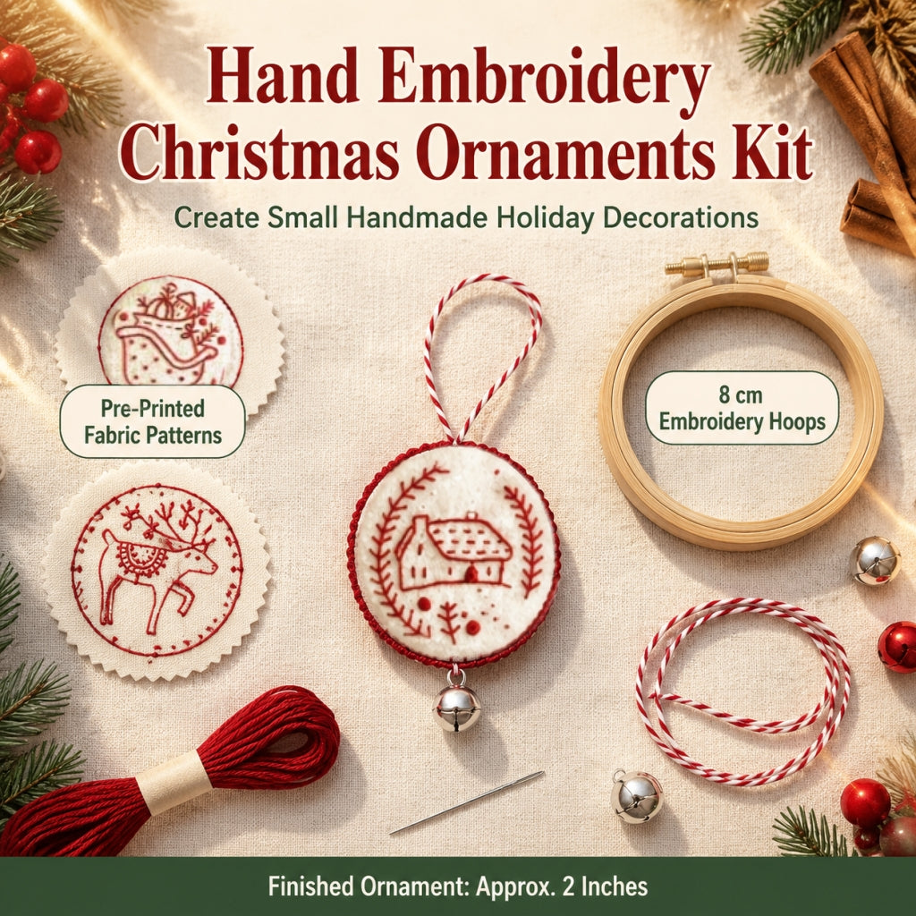 Christmas Sale🔥Hand Embroidery Christmas Ornaments kit