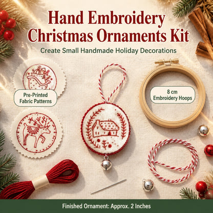 Christmas Sale🔥Hand Embroidery Christmas Ornaments kit
