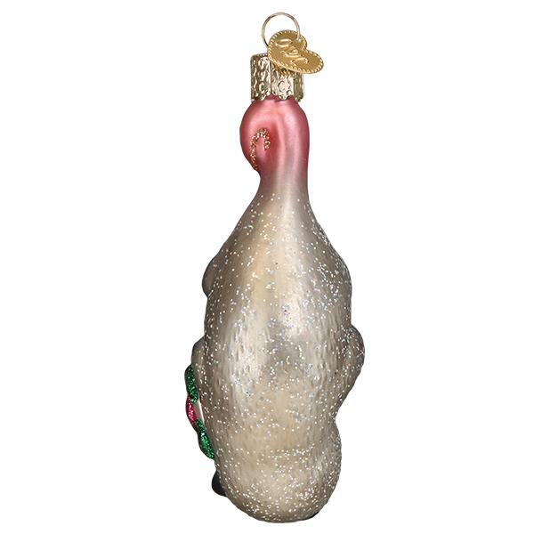 🎄 Hang In There! Adorable Upside-Down Opossum Glass Christmas Ornament 🌸