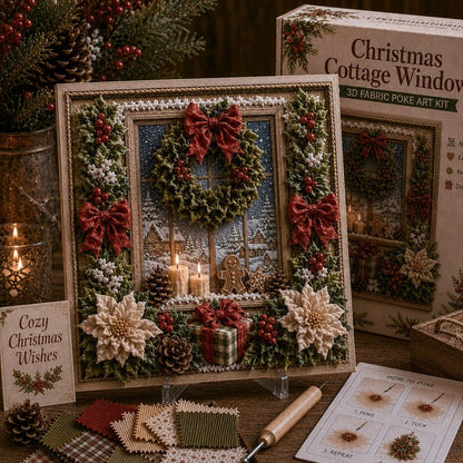 🔥HOT SALE🔥🎁 3D Christmas Fabric Poke Art Kit