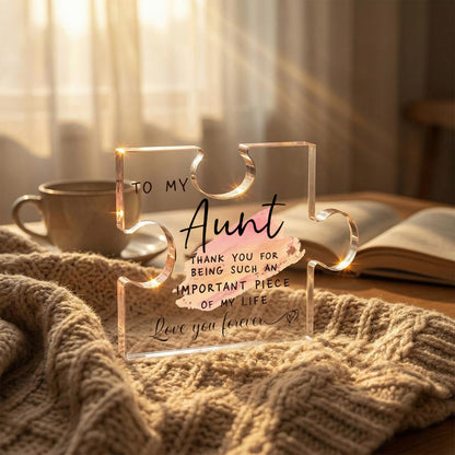 The "Important Piece of My Life" Acrylic Puzzle Keepsake | Heartfelt Gift for Family & Friends