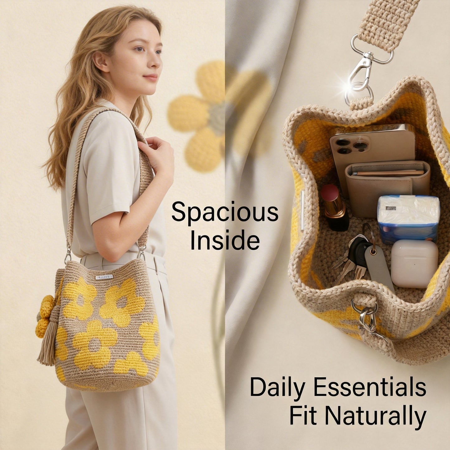 🔥Mother's Day Coming Soon: 49% OFF-Handmade Crochet Flower Tote 🌼✨