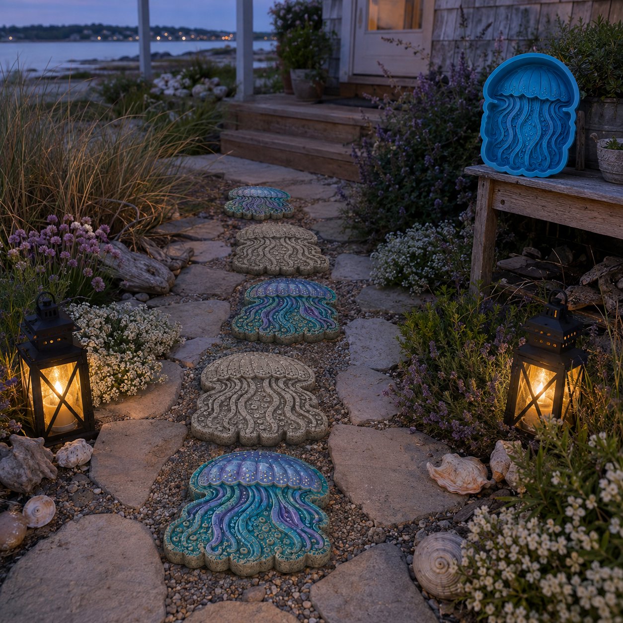 💥 LAST DAY 50% OFF - 🌊 Reusable Ocean Theme Garden Art Mold – Make Your Garden Truly One of a Kind