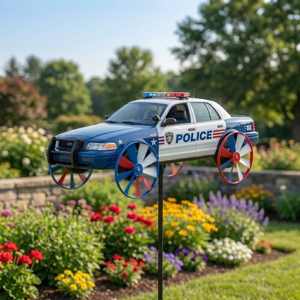🏆Last Day Promo: 49% OFF 🎖️Police Car Garden Wind Spinner Limited Edition