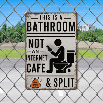✨HOT SALE 49% OFF📱🚫Humorous Bathroom Wooden Wall Sign🚽💩