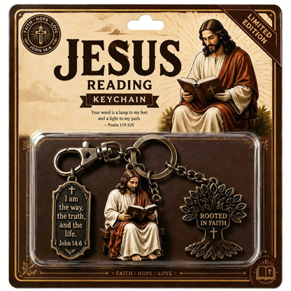 🔥Last Day 49% OFF🔥 - ✝Jesus Reading Keychain