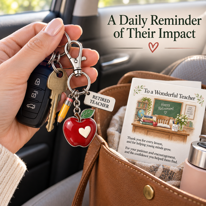 Retirement Keychain & Keepsake Card
