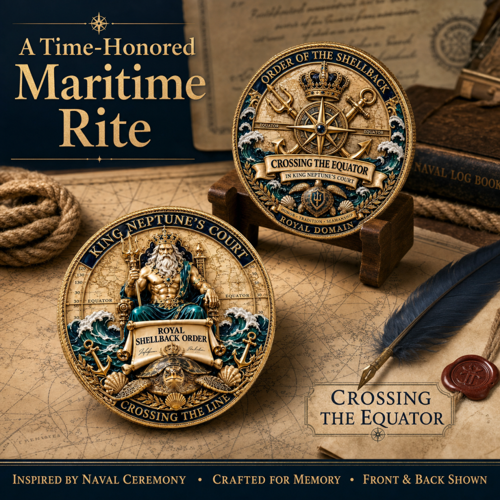 King Neptune’s Court – Crossing the Equator Commemorative Metal Medal