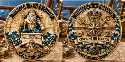 👑King Neptune’s Court – Crossing the Equator Commemorative Metal Medal