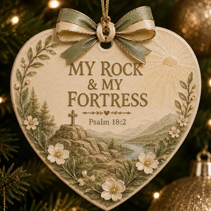 (🎁Last Day 49% OFF)✝️🎄Christian Scripture Christmas Ornament – Faith-Filled Ceramic Heart Keepsake