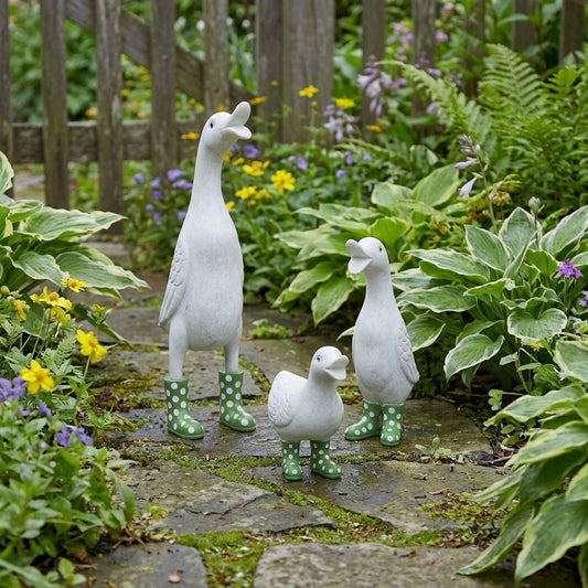 🔥Hot Sale 49% Off🔥Ducks Family wearing polka-dot rain boots