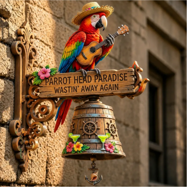 🦜Last Day 50% Off - Parrot Head Paradise Wall-Mounted Doorbell