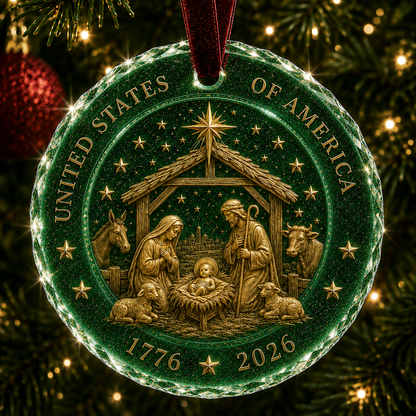 🎉🇺🇸 Limited Edition! 🔥🎄 2026 America 250th Anniversary Christmas Ornament