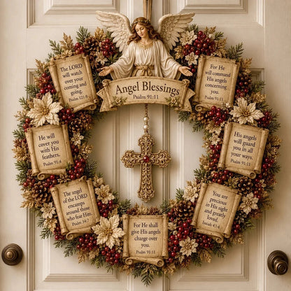 Christian Scripture Wreath Wall Hanging