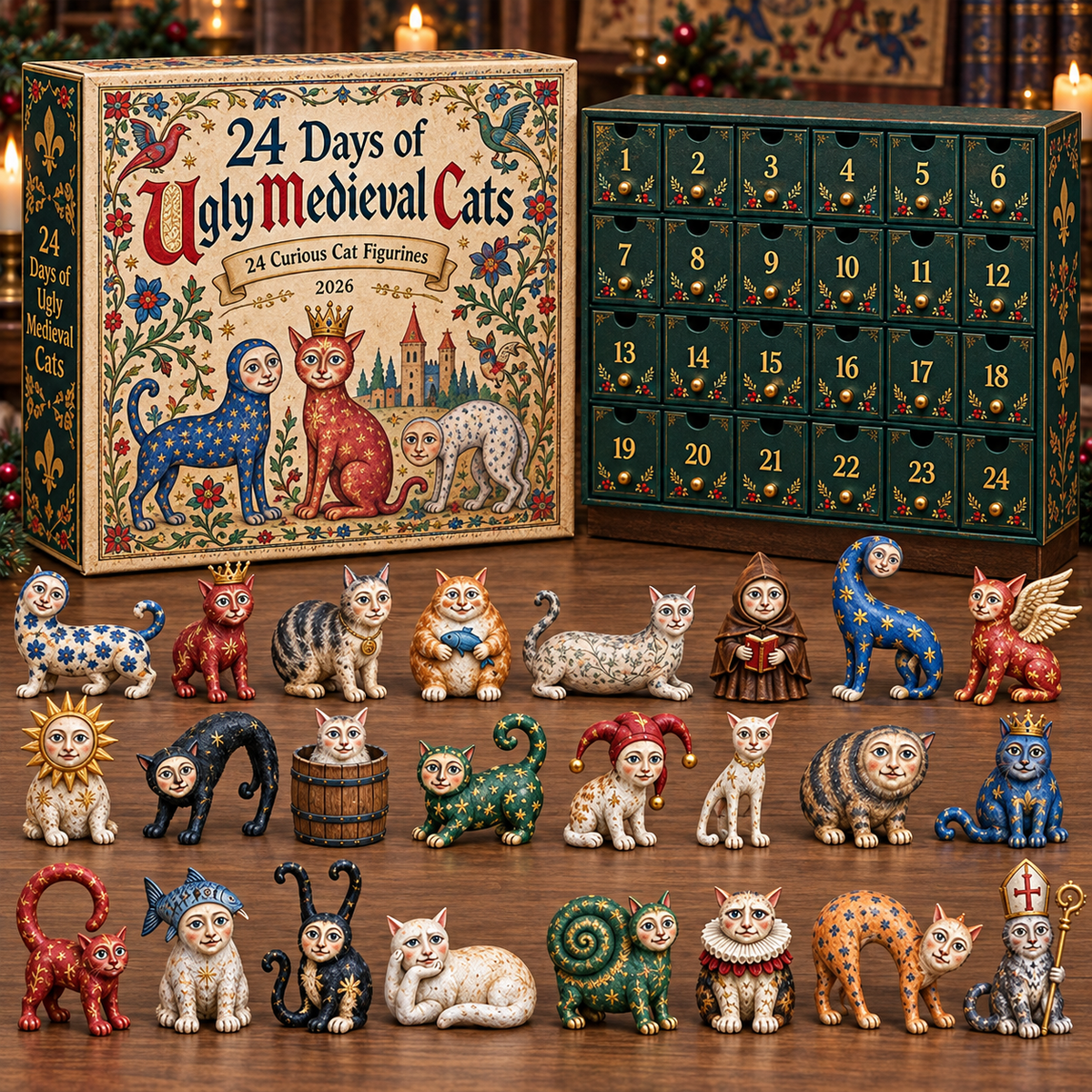 24 Days of Ugly Medieval Cats Advent Calendar