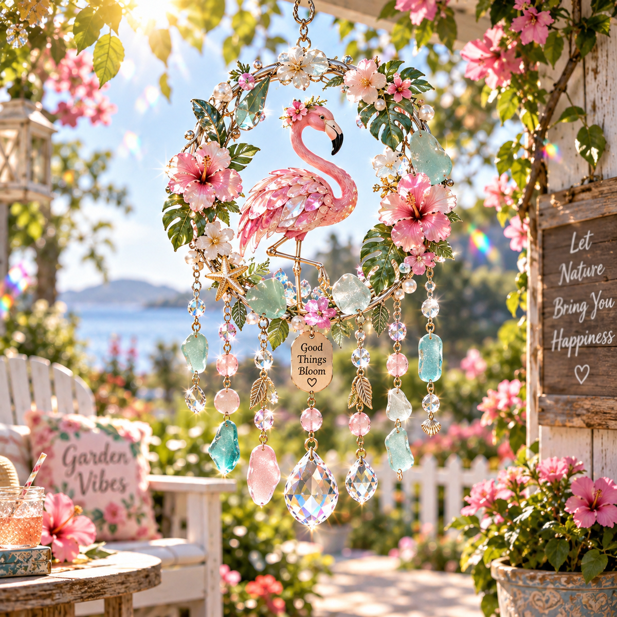 Whimsical Acrylic Wind Chime Suncatchers | Meaningful Animal Pendants with Sparkling Crystals ✨