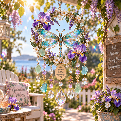 Whimsical Acrylic Wind Chime Suncatchers | Meaningful Animal Pendants with Sparkling Crystals ✨