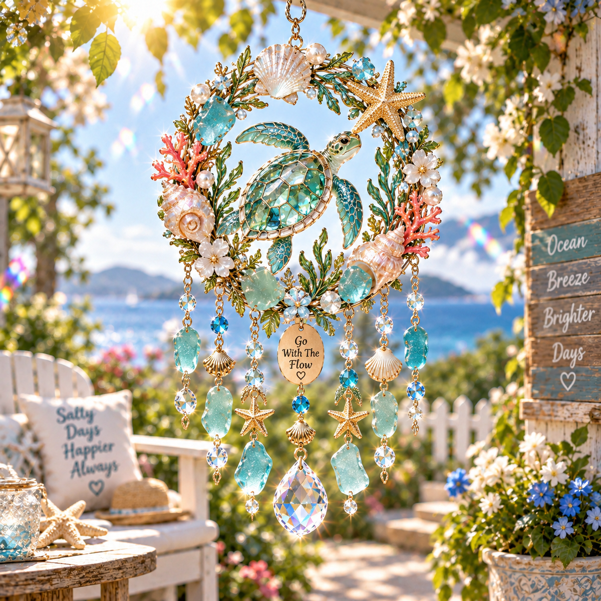 Whimsical Acrylic Wind Chime Suncatchers | Meaningful Animal Pendants with Sparkling Crystals ✨