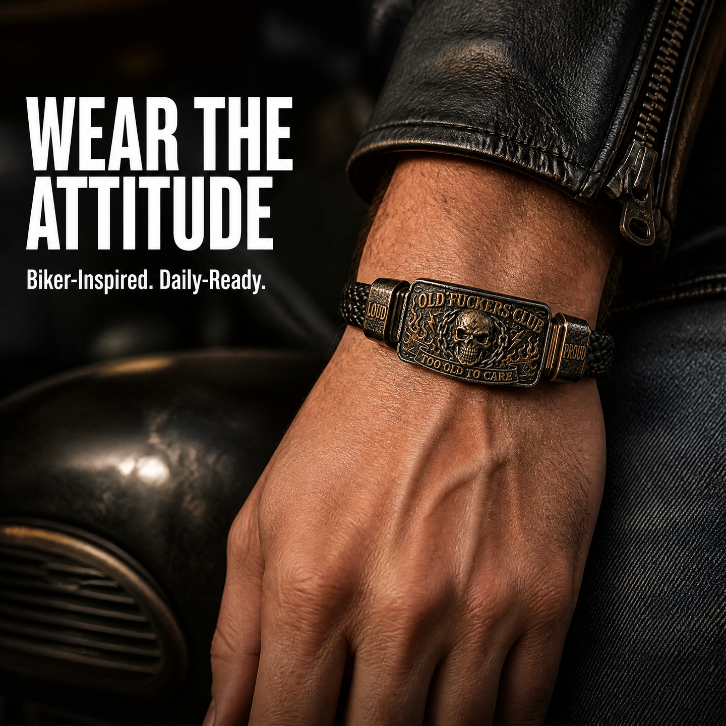 🔥Last Day 50% OFF 💀 OLD FUCKERS CLUB Skull Bracelet