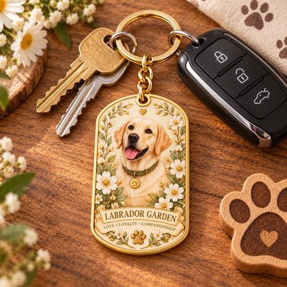 🐾 Labrador Garden Keychain Collection