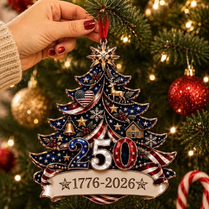 America 250th Anniversary Christmas Ornament