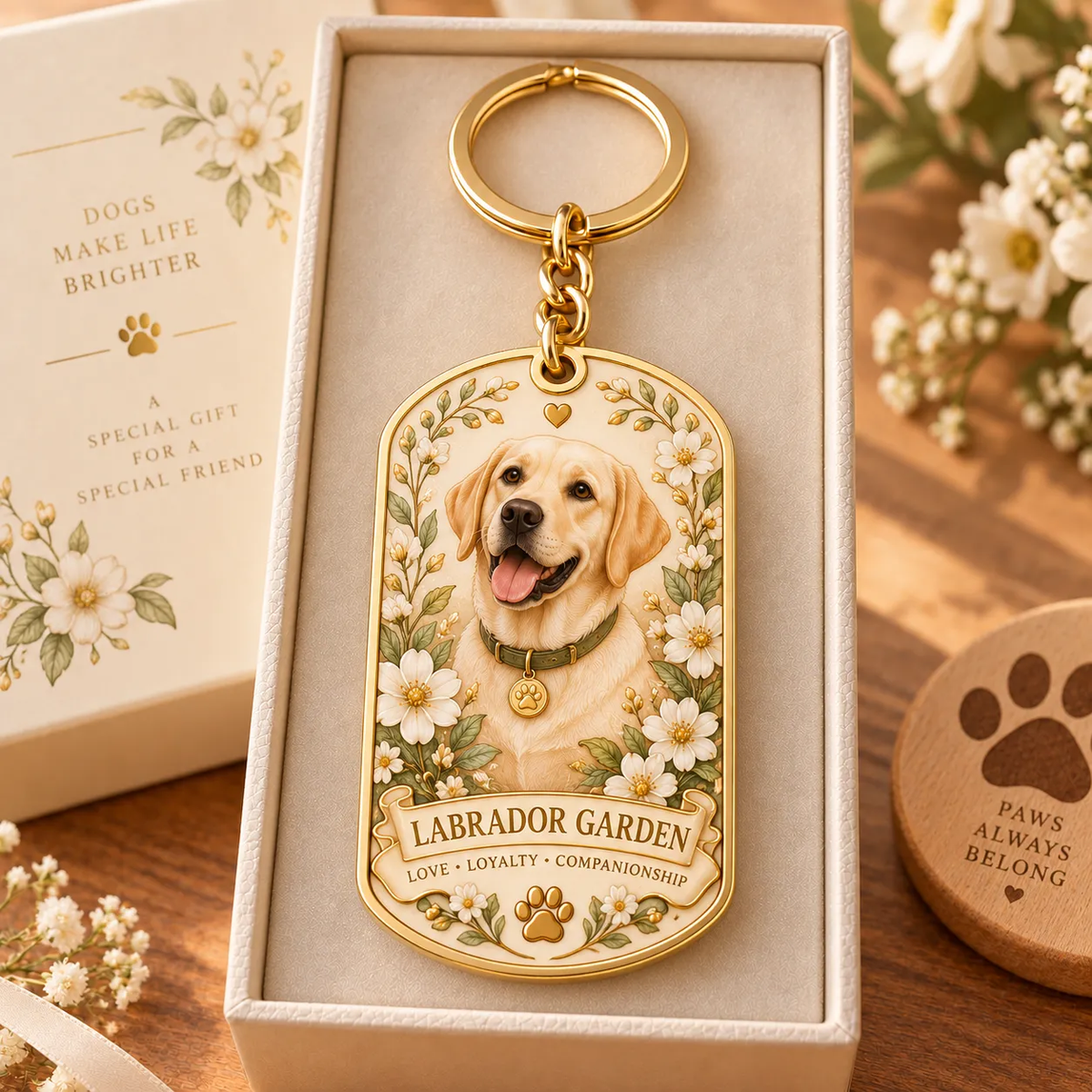 🐾 Labrador Garden Keychain Collection