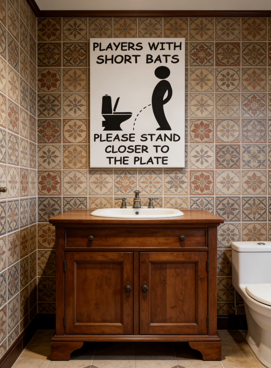 Baseball Humorous Theme Sign – 8x12 Inch Wall Decor