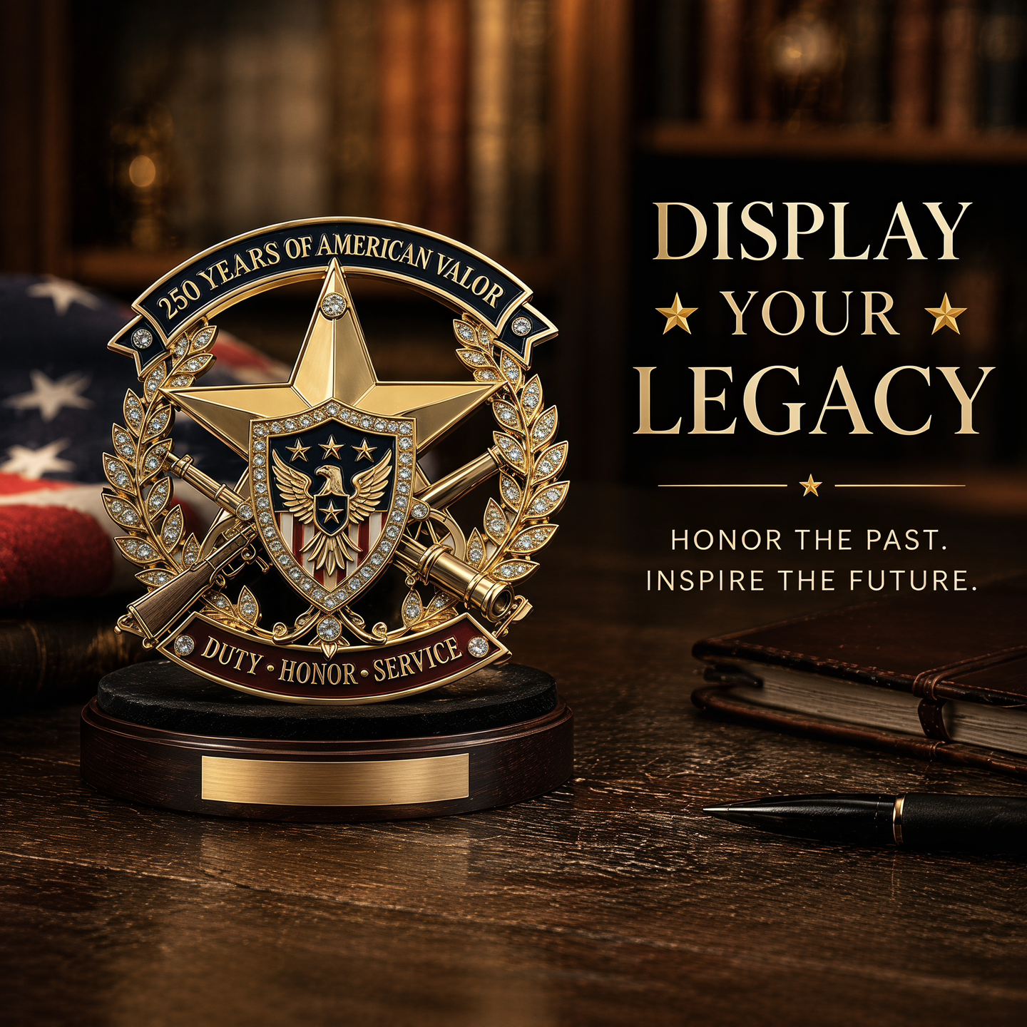 The "American Valor" 250th Anniversary Commemorative Heirloom | Tribute to Duty, Honor & Service 🇺🇸🦅