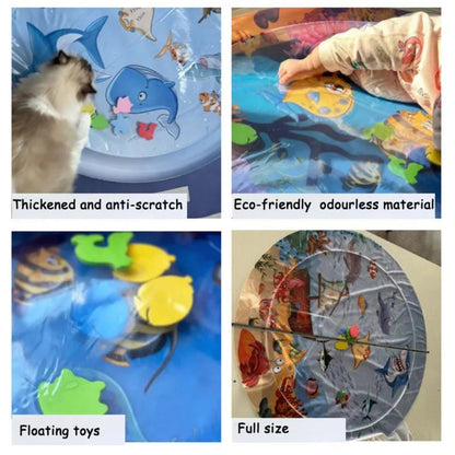 🐾 Splash & Play™ Pet Water Sensory Mat Keep Your Pet Cool, Curious, and Happily Occupied All Summer Long! 🌊🐱🐶