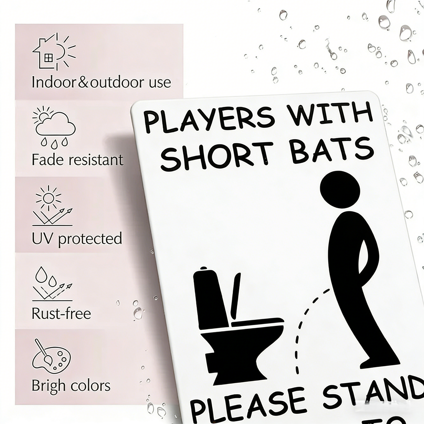 Baseball Humorous Theme Sign – 8x12 Inch Wall Decor