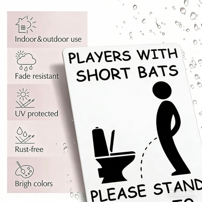 Baseball Humorous Theme Sign – 8x12 Inch Wall Decor