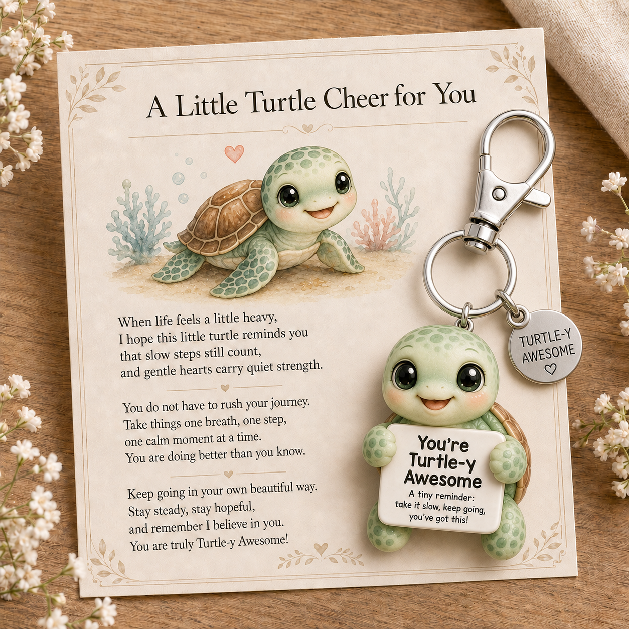 💖 Emotional Support Keychain Collection – A Tiny Reminder You’re Doing Better Than You Think