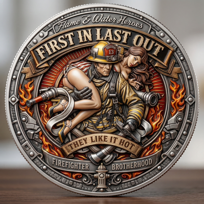 First In Last Out Firefighter Challenge Coin 🚒🔥🪙