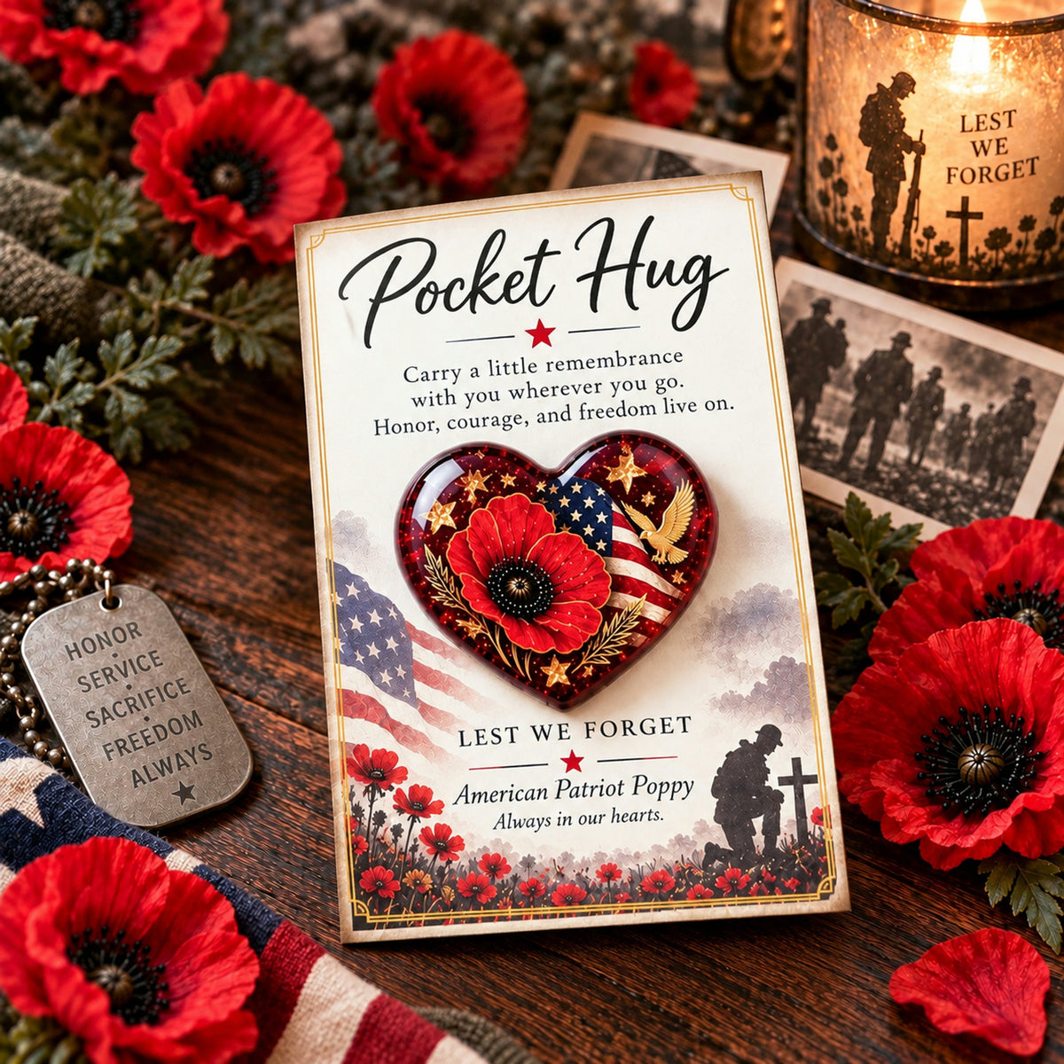 🔥Hot Sale🔥 - 🌺 Pocket Hug™ Remembrance - A Little Keepsake of Love, Honor & Memories