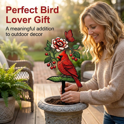 🐦Cardinal Art Garden Stake💥