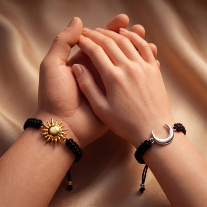 💖 Sun and Moon Matching Promise Bracelets - Eternal Bond Set