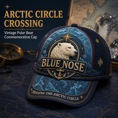 Vintage “Blue Nose” Arctic Circle Crossing Polar Bear 3D Commemorative Baseball Cap