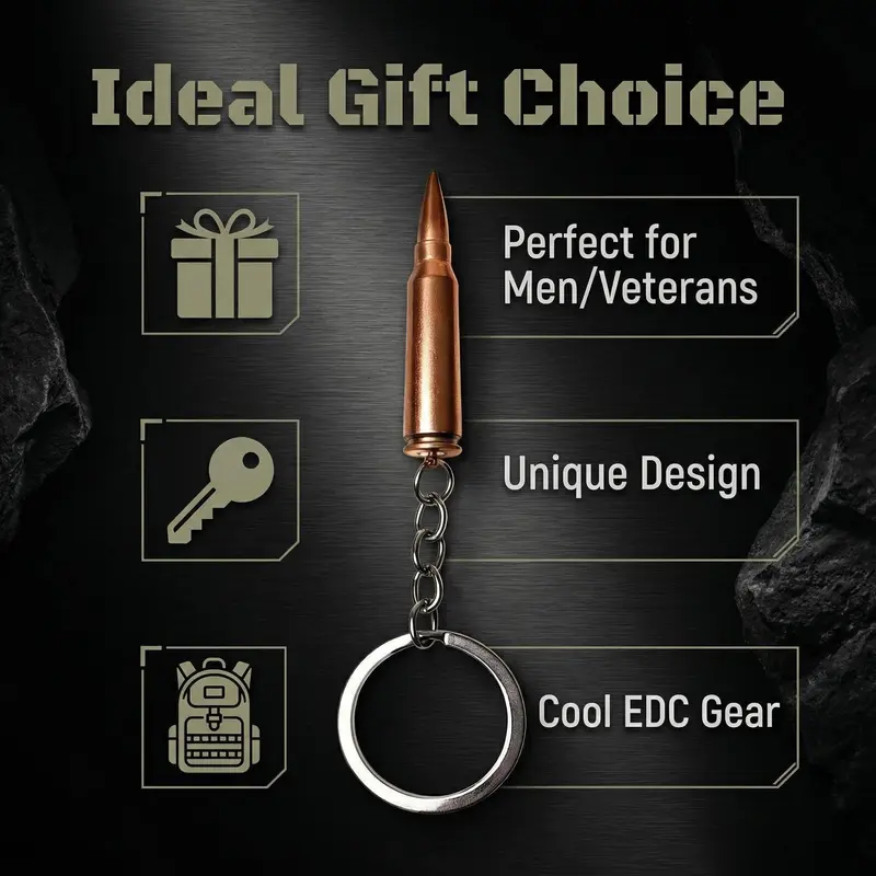 🔥Last Day 49% OFF-Army Style Metallic Bullet Keychain