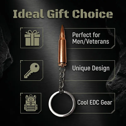 🔥Last Day 49% OFF-Army Style Metallic Bullet Keychain