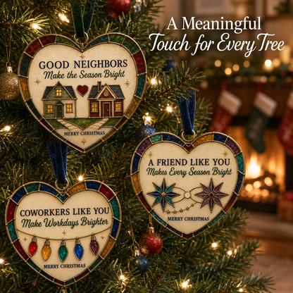 ✨ Heartfelt "Stained-Glass Style" Christmas Ornaments | The Perfect Holiday Gift for Everyone You Love ❤️🎄