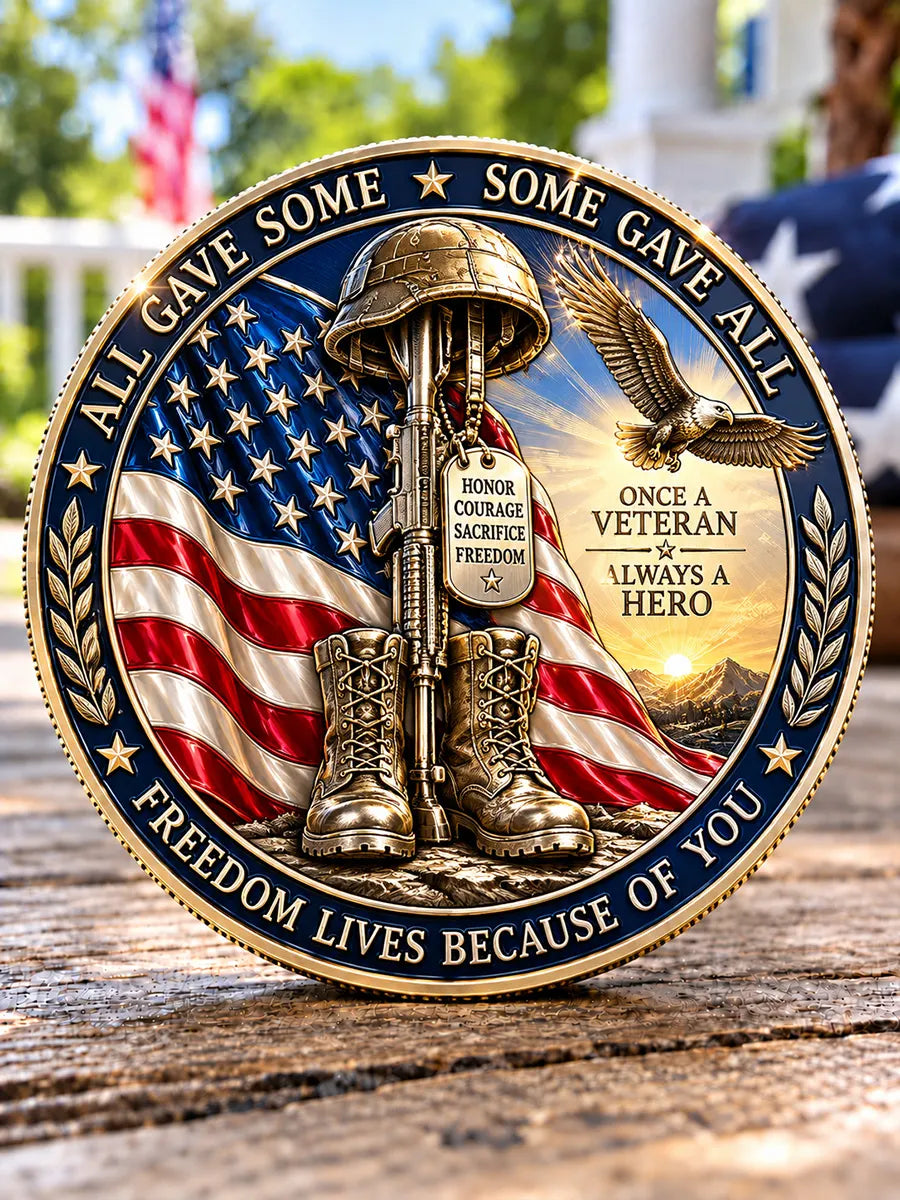 Still Standing U.S. Veteran Commemorative Medal – “Once a Veteran, Always a Hero” Patriotic Tribute Keepsake