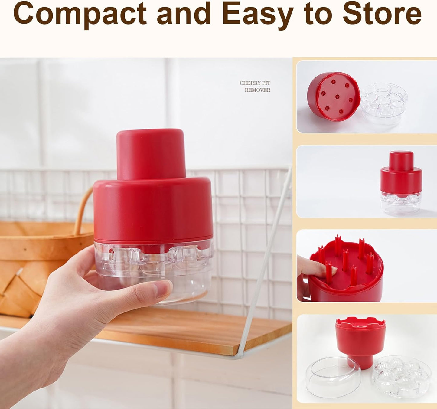 🍒 Efficient 7-Hole Cherry Pitter Tool