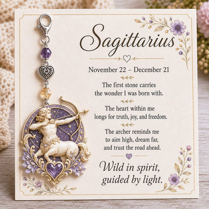 ✨  Commemorative keychains and cards featuring the birthstones of the 12 zodiac signs