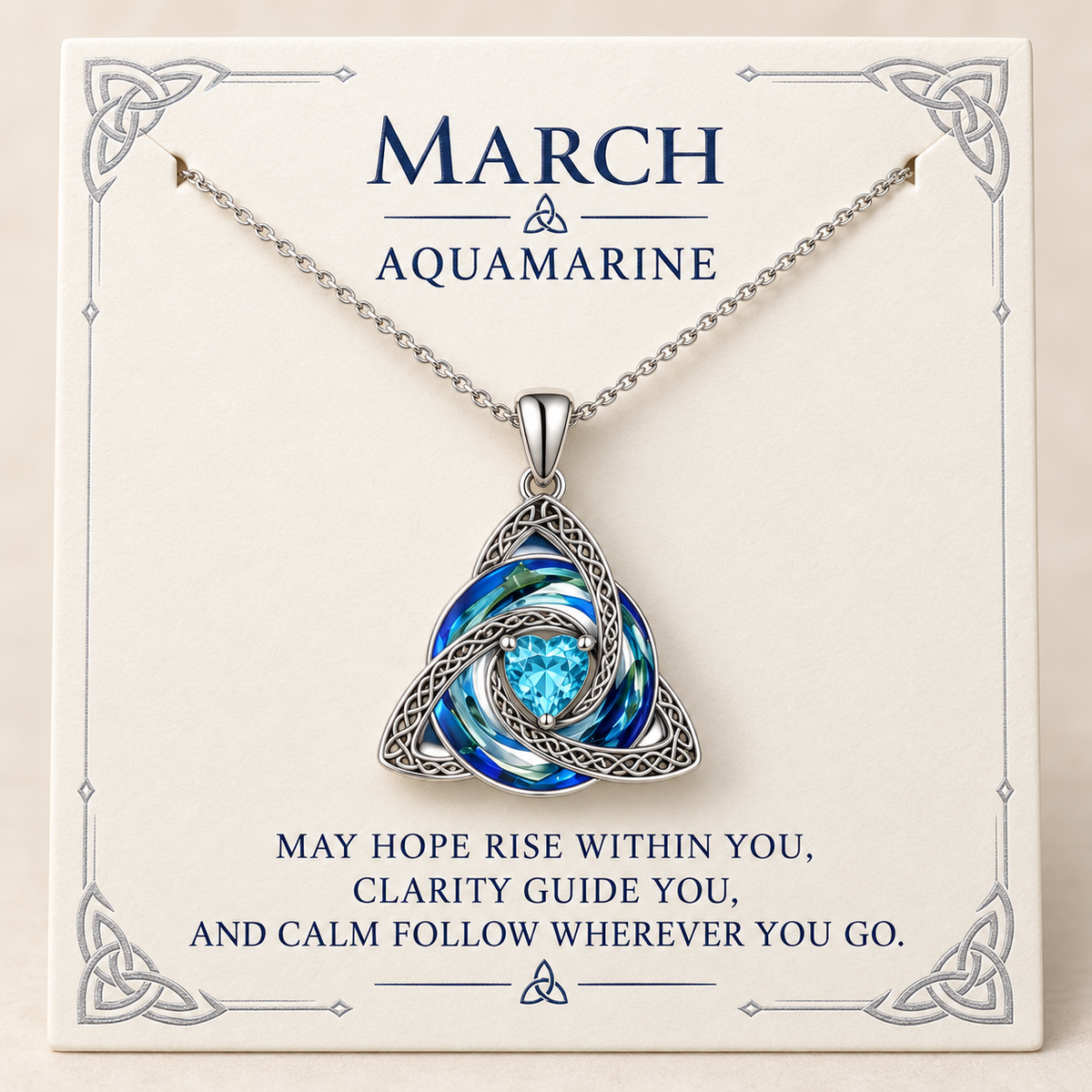 ♾️💖Birthstone Celtic Knot Necklace with cards