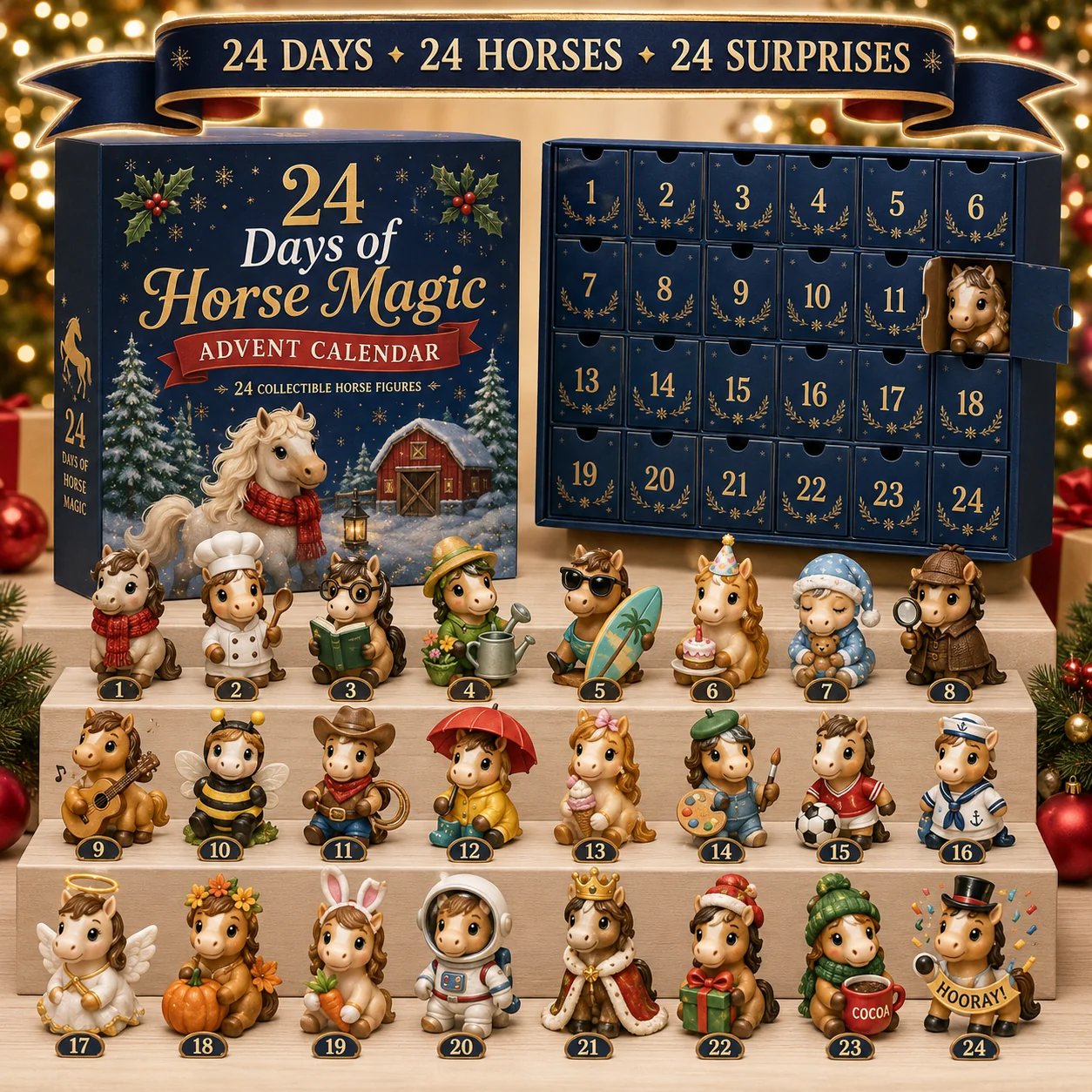 ⏰Limited Stock 50% OFF - 🎄 🐴2026 Horse Advent Calendar | 24 Days of Horse Magic🎁(📦Buy 2 Free Shipping)
