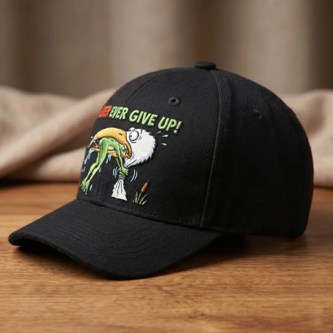 🔥Hot Sale 49% OFF🌟Funny Frog Never Ever Give Up Resilience Hat