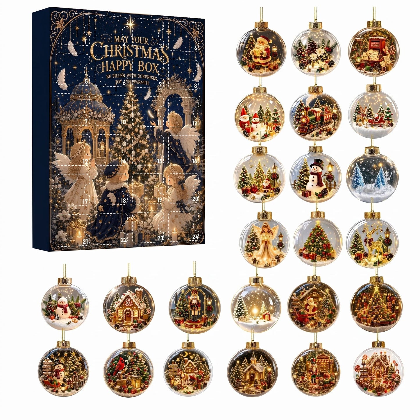 🎄 24-Day Christmas Mystery Ornament Advent Calendar